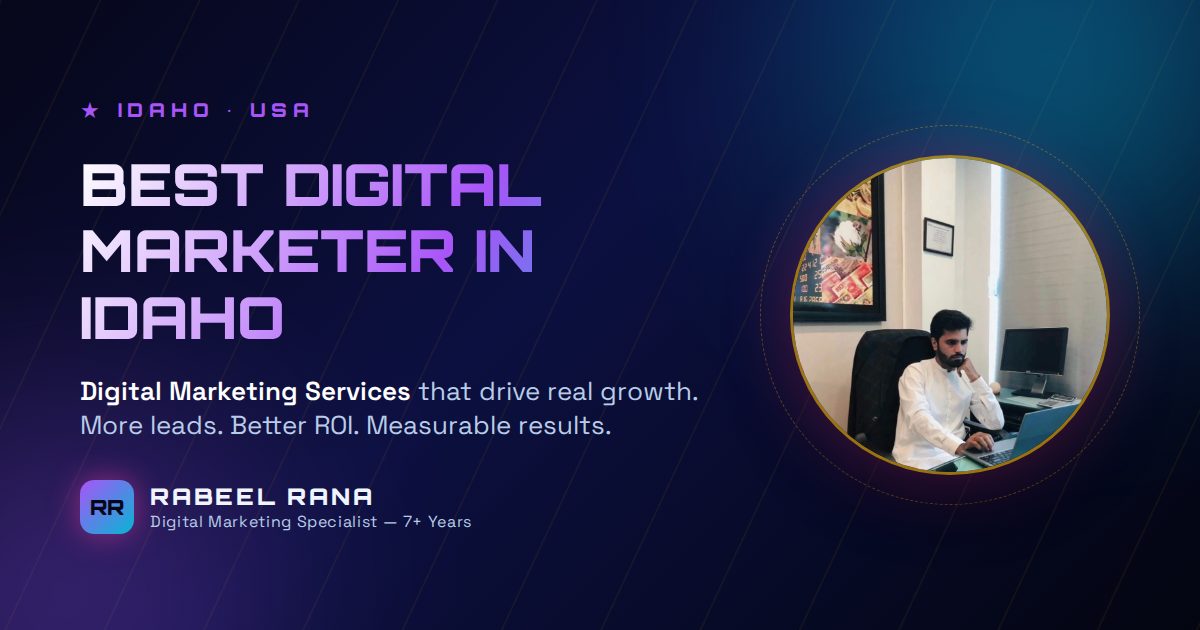 Best Digital Marketer in Idaho — Rabeel Rana