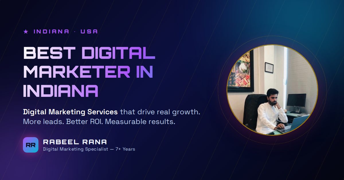 Best Digital Marketer in Indiana — Rabeel Rana