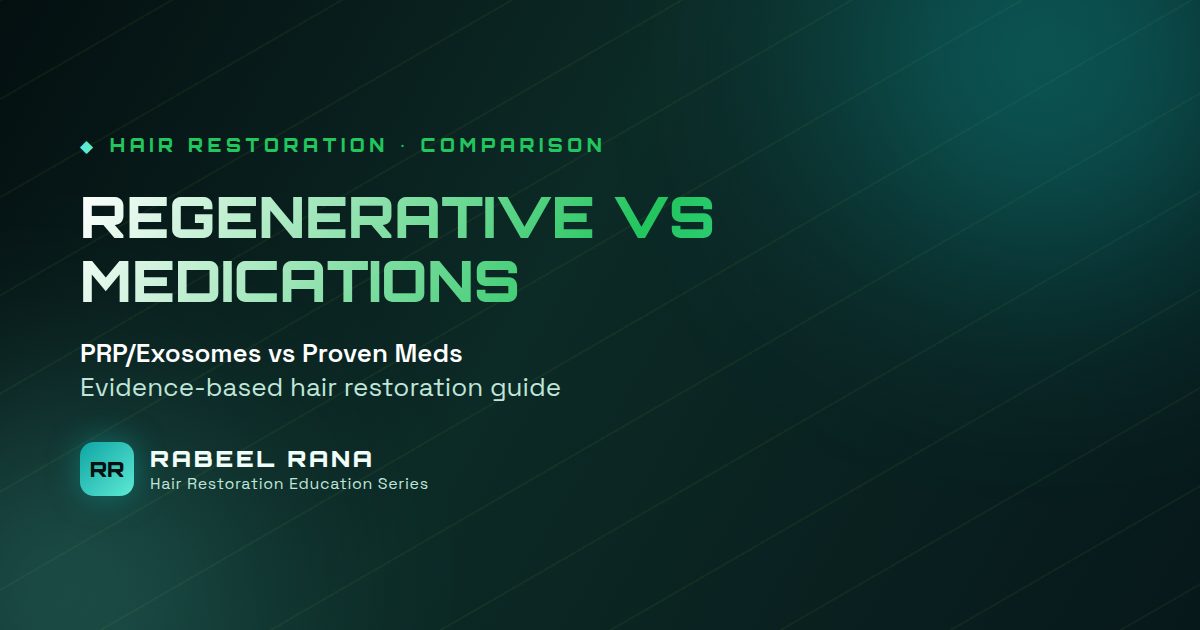 PRP and Exosomes vs Minoxidil and Finasteride: How They Compare