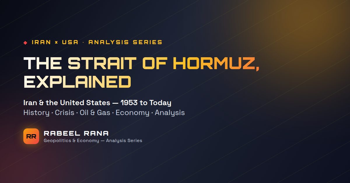 The Strait of Hormuz: Why 21 Miles of Water Can Move the World Economy