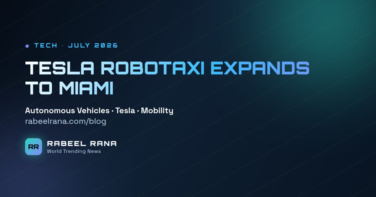 Tesla's Robotaxi Rolls Into Miami — With No Safety Monitor Onboard
